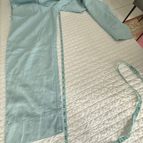 Billy T Womens Light Blue Short Sleeve Utility Jumpsuit With Tie Waist & Pockets - Picture 11 of 13